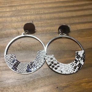 Cute snakeskin earrings